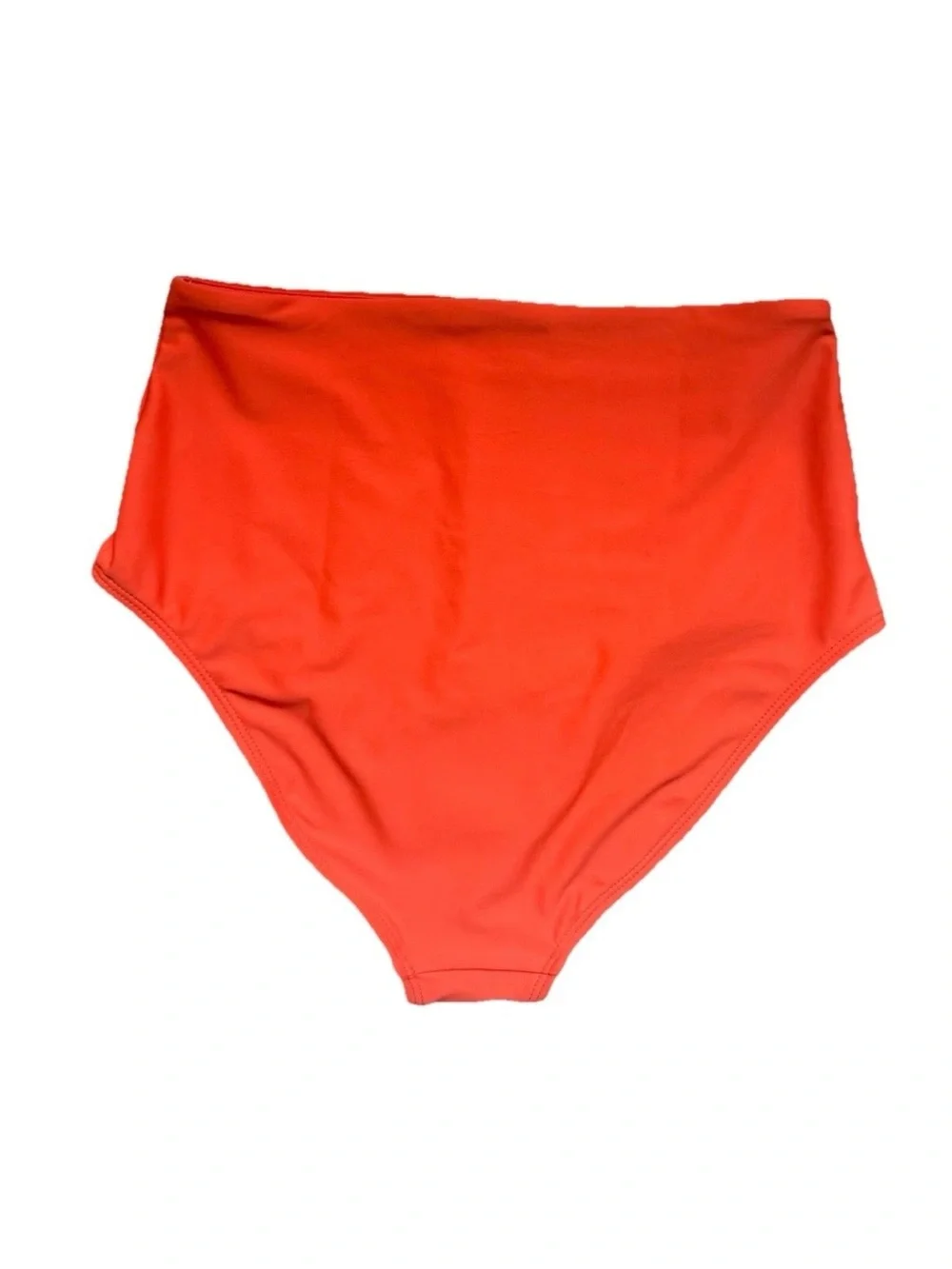 Old Navy Women’s XS High-Waisted Bikini Swim Bottom Orange Solid Lined Stretch
